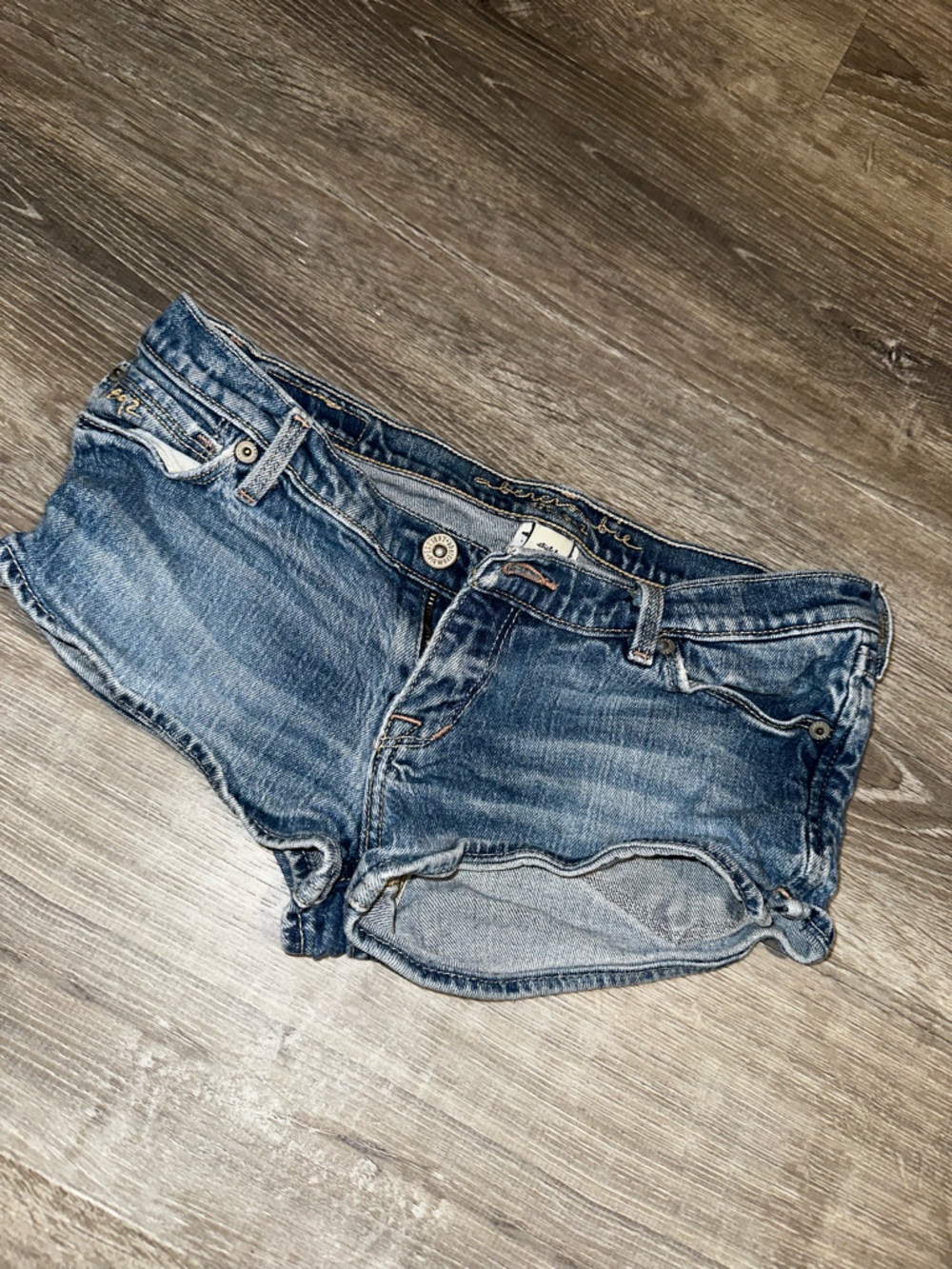 Abercrombie kids y2k Blue Denim Cutoff Shorts